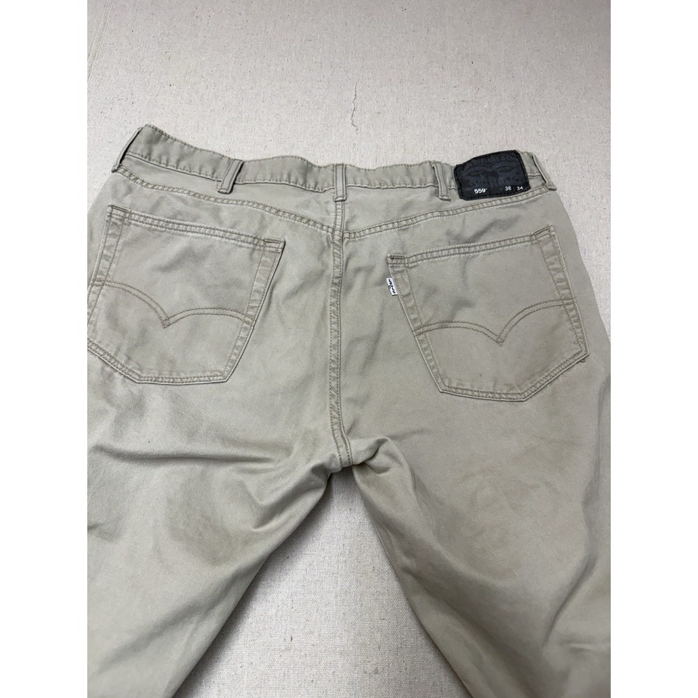 Levi’s 559 Men’s Jeans 38x34 Beige Khaki Relaxed Straight Leg Denim